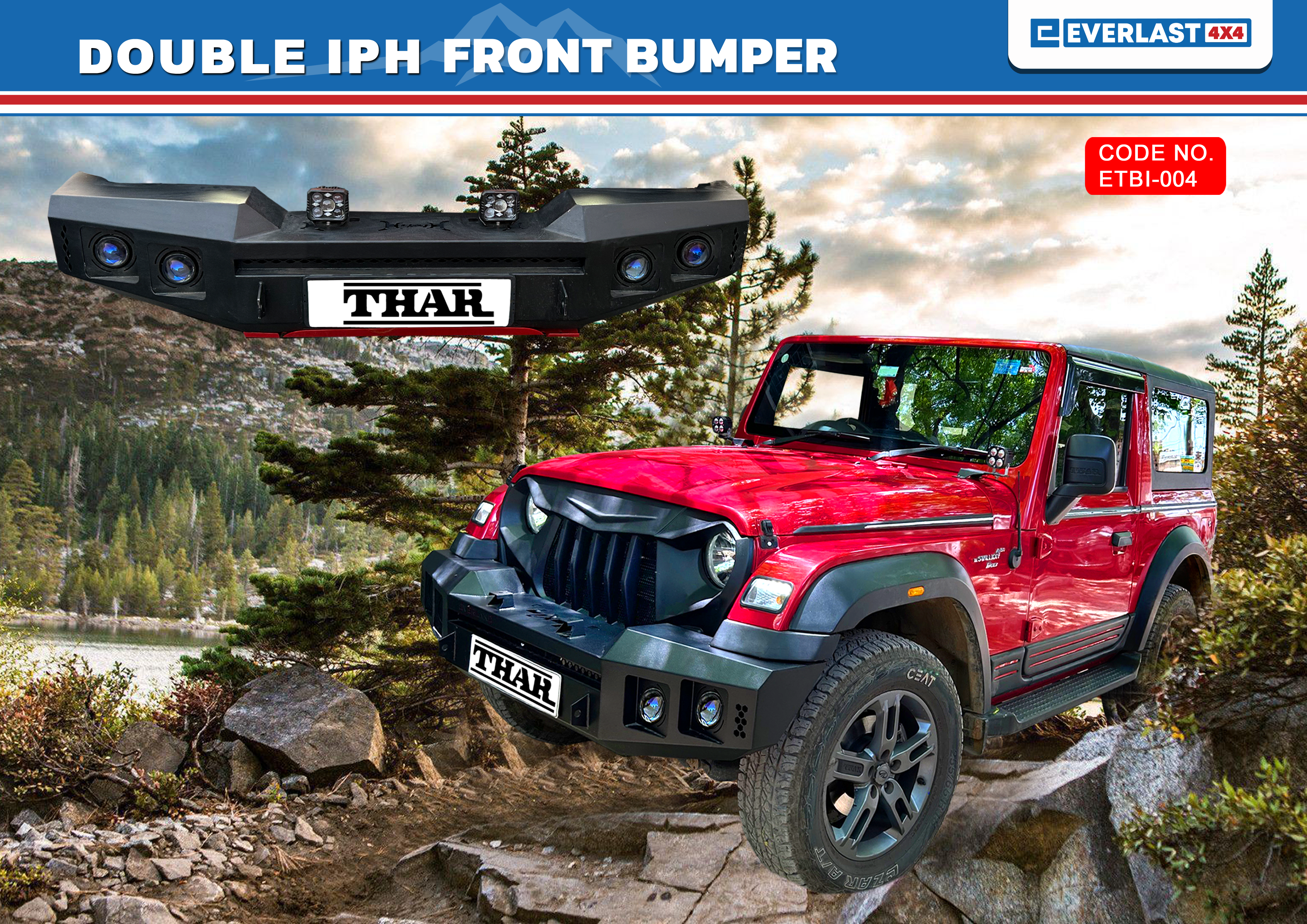 THAR DOUBLE IPH FRONT BUMPER